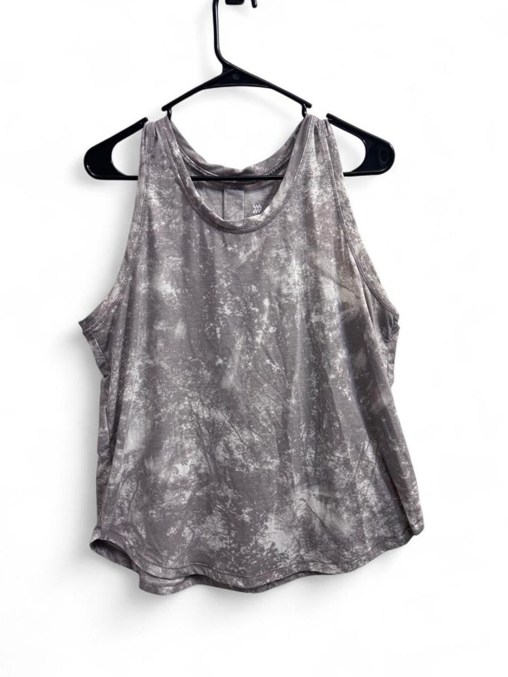 Grey tie-dye tank top